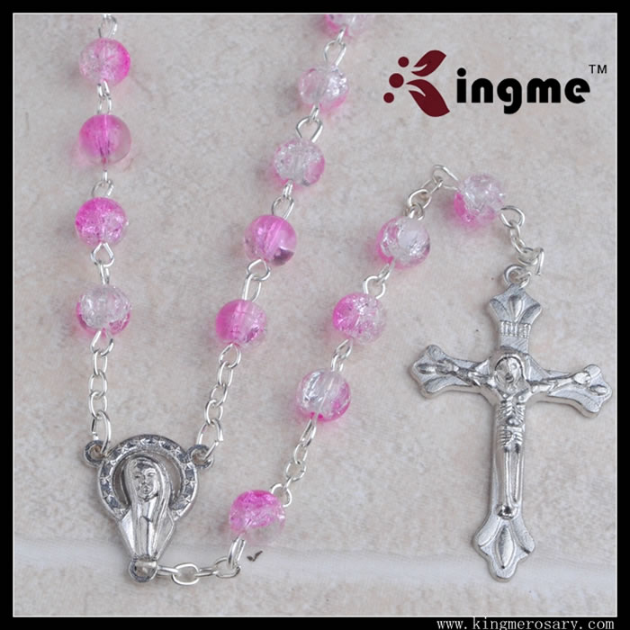 ,galss beads rosary